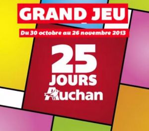 Jeu concours 25 Jours Auchan 2013 cadeaux à gagner tous les jours