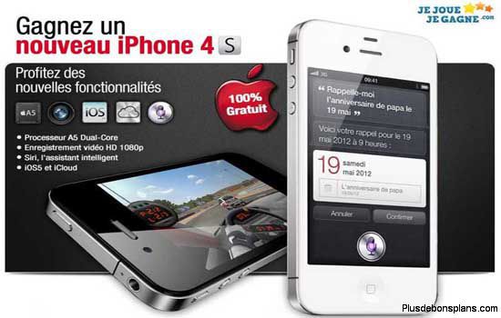 gagner iphone 4s avec jejouejegagne