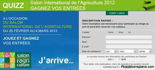 gagner 40 places pour le salon de l'agriculture 2012 avec le parisien