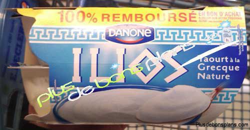 ilios danone yaourt à la grecque 100% remboursé
