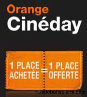 orange cinéday place de cinéma gratuite pour 1 place achetée