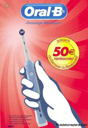 brosse à dents électrique oral b 50 euros remboursés