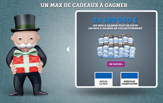 cadeaux du monopoly max 2012