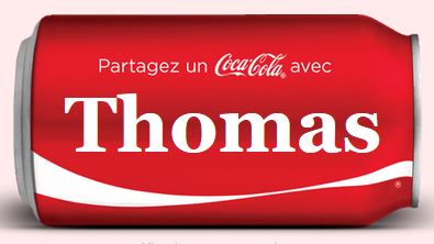 canette coca cola personnalisée avec prénom