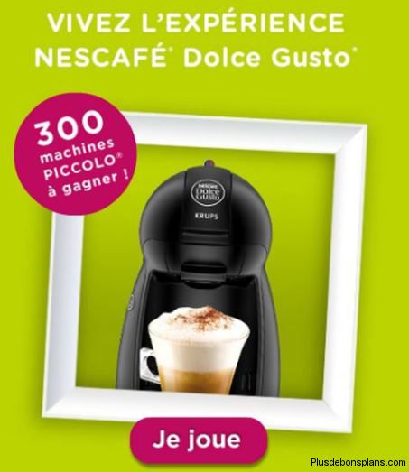 Jeu Nescafé Dolce Gusto pour gagner 300 machines piccolo