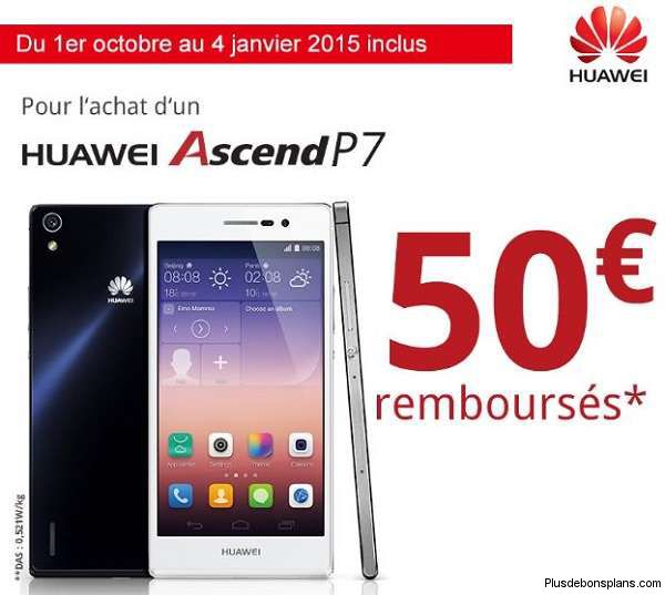 offre remboursement Huawei Ascend P7