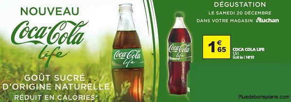 coca cola life degustation gratuite auchan