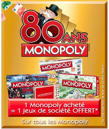 monopoly 80 ans sur Cdiscount