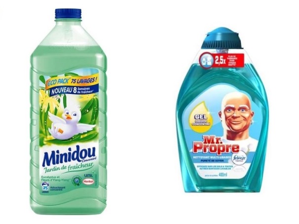produits minidoux et mr propre