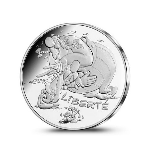 des pieces de 10 euros en argent a l'image d'asterix