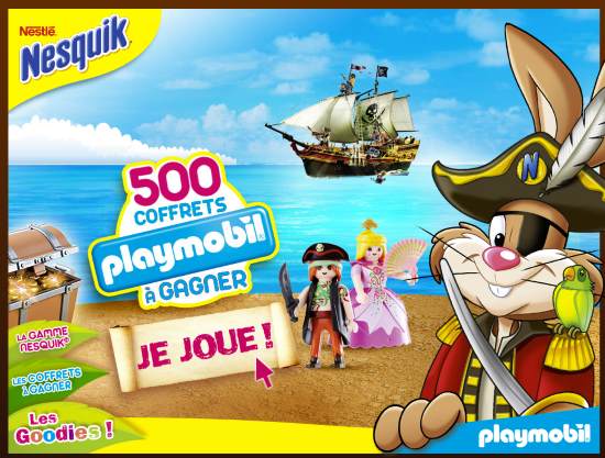 Jeu Nesquik : 500 coffrets Playmobil à gagner !