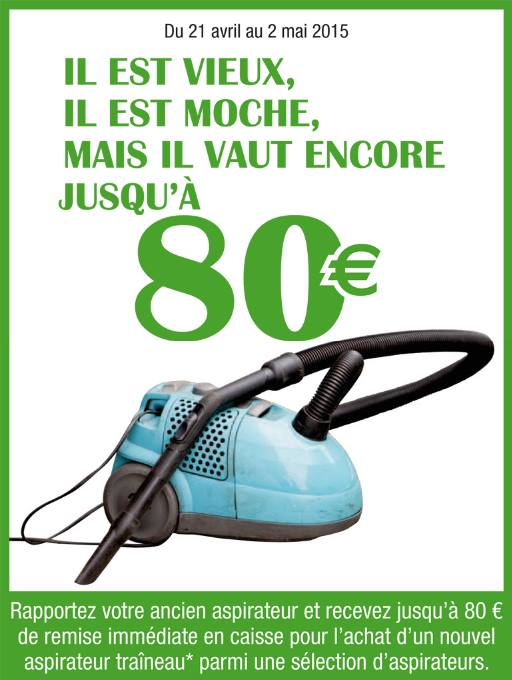 Carrefour reprend votre ancien aspirateur jusqu’à 80€