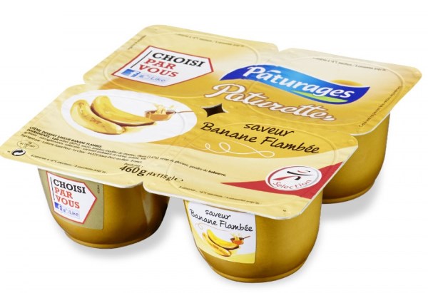 Goutez gratuitement la nouvelle crème saveur banane flambée de Pâturages !