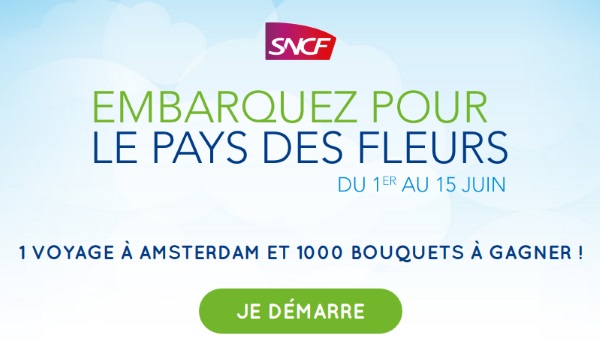 1000 bouquets de fleurs à gagner avec la SNCF