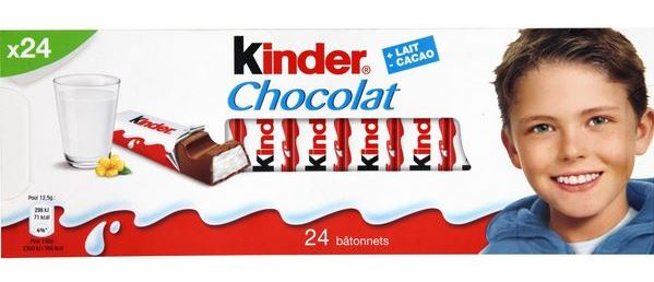 boite kinder chocolat 24 barres
