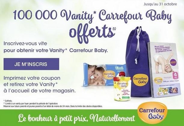 100000 vanity carrefour baby offerts