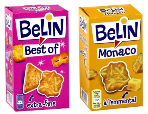 paquets de biscuits Belin