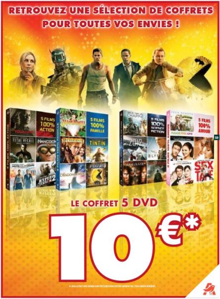 coffret 5 dvd 10 euros
