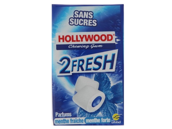 2 paquets de chewing gum Hollywood Fresh à 0,90 €
