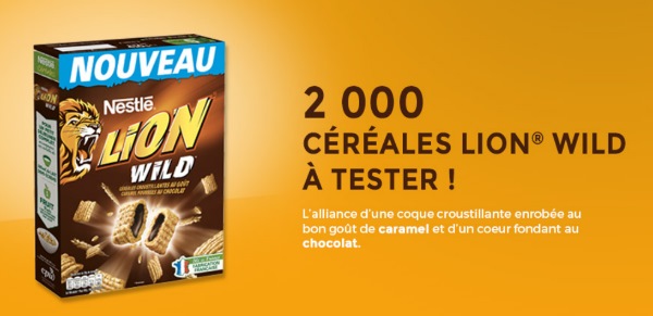 2 000 testeurs du paquet de céréales Lion Wild