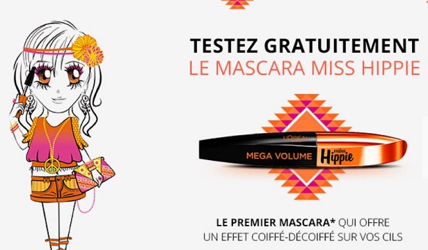loreal paris mascaras miss hippie test gratuit