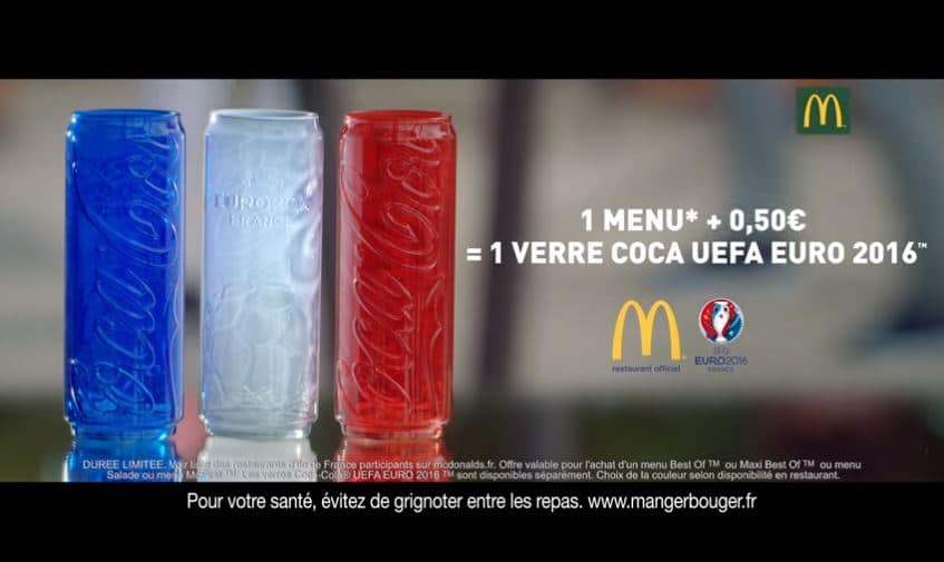 Collectionnez les verres Coca Cola Euro 2016 offert chez McDo