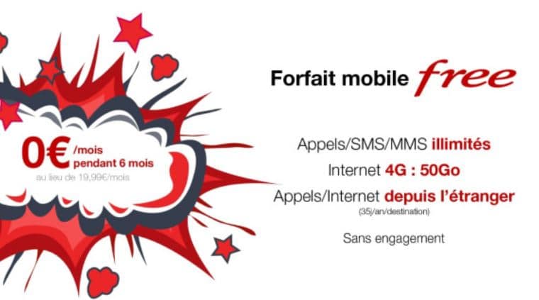 vente privee forfait free mobile gratuit