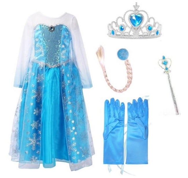 Le déguisement et les accessoires d'Elsa de La reine des Neiges à partir de 22,99 €