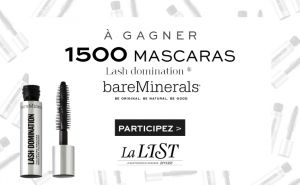 1 500 mini mascaras Lash Domination de bareMinerals offerts par Stylist