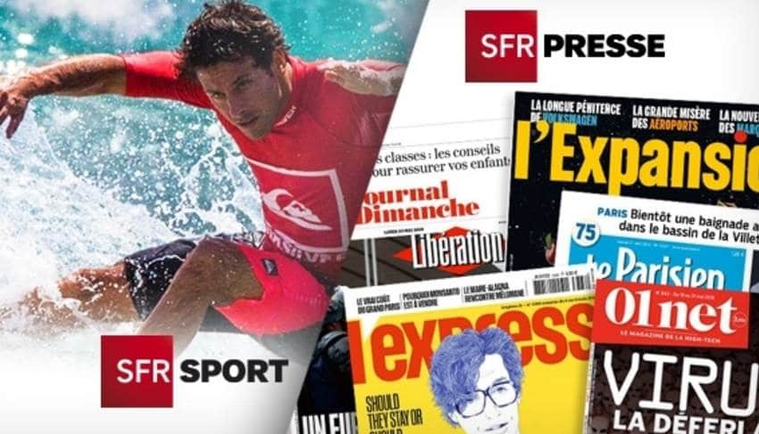 SFR Sport et SFR Presse proposés au grand public