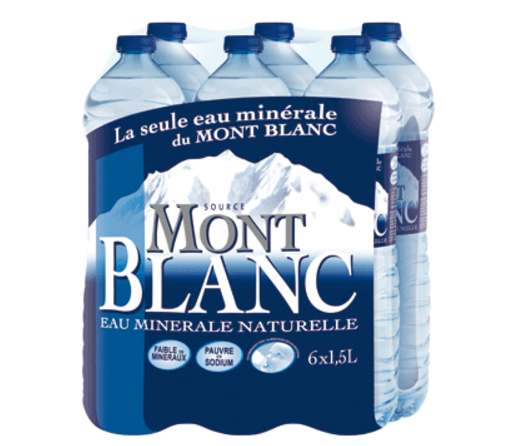 -80% sur l’achat d’un pack d’eau Mont Blanc