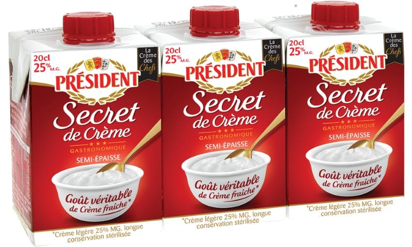 brique « Secret de Crème » Semi-épaisse de Président 100% remboursée