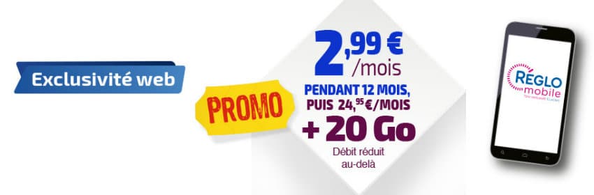 Reglo Mobile promotion forfait mobile à moins de 3 euros
