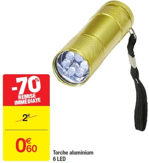 torche aluminium 6 led