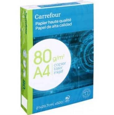 Ramette de 500 feuilles papier à moins de 2€ chez Carrefour