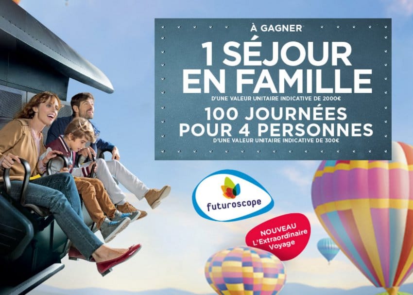100 journées au Futuroscope pour 4 à gagner avec Nestlé et Carrefour