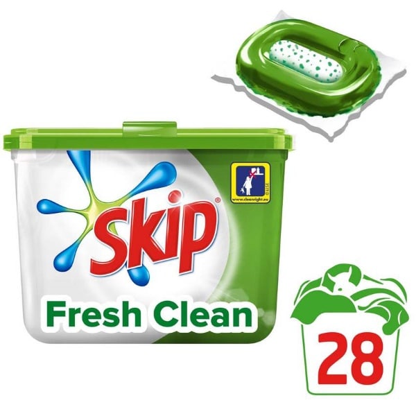28 capsules de lessive Skip à moins de 2€ grâce au Carrefour Drive