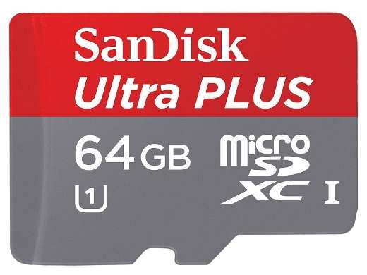 La carte mémoire micro SDXC SanDisk 64Go à 15,57 € sur GearBest