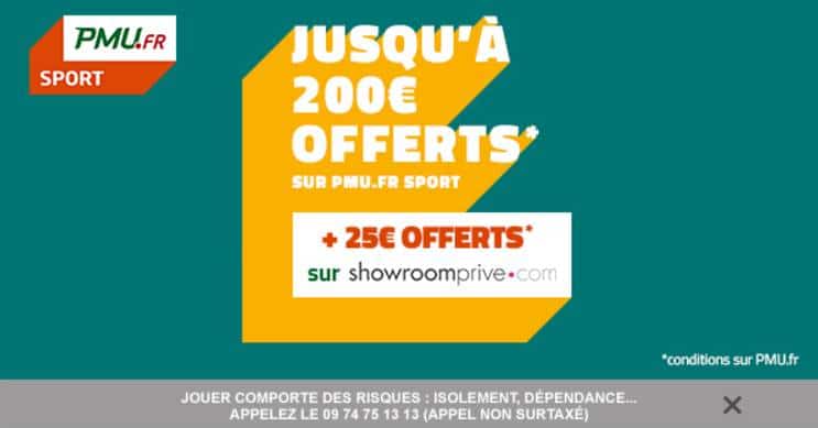25€ sur ShowroomPrivé offerts grâce au PMU