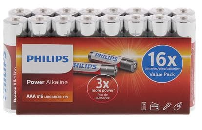 Les 16 piles Philips AAA Powerlife à 2,99 € chez Action