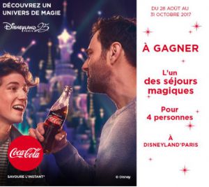 370 séjours pour DisneyLandParis à gagner avec Coca Cola