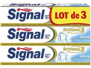 Le lot de 3 tubes de dentifrice Signal à 1,66 € chez Carrefour
