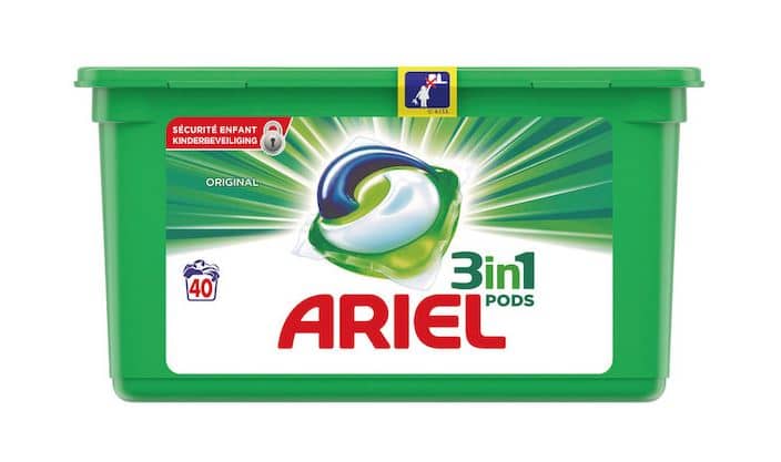 40 capsules de lessive Ariel 3 en 1 Pods