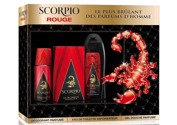 Le coffret Scorpio rouge 3 produits eau de toilette + gel douche + déodorant à 8,40 €