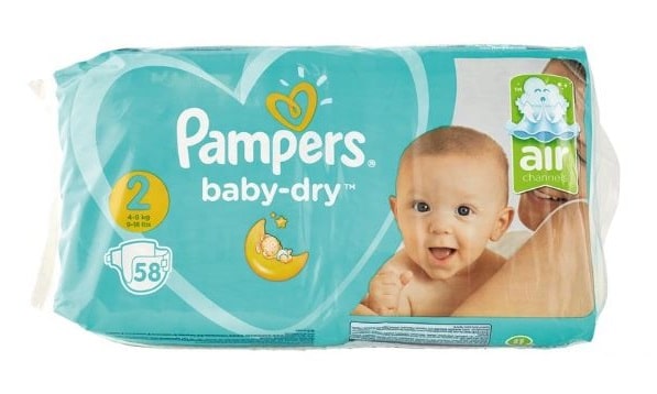 Promo Auchan 2 + 2 gratuits sur les couches Pampers Baby Dry