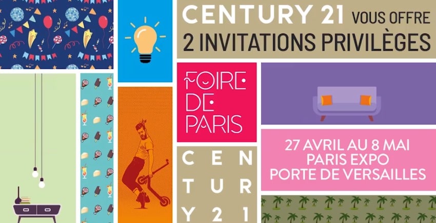 Century 21 vous offre vos entrées pour la foire de Paris