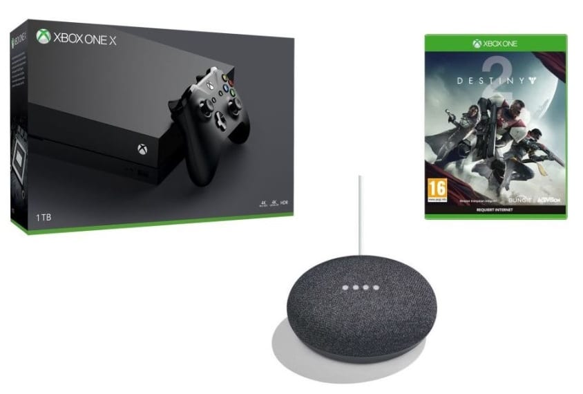 Xbox One X + Destiny 2 + Google Home Mini moins chers à 509 € sur la Fnac