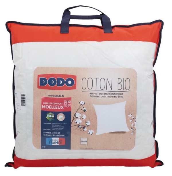 Oreiller Dodo coton bio à 7 € chez Auchan