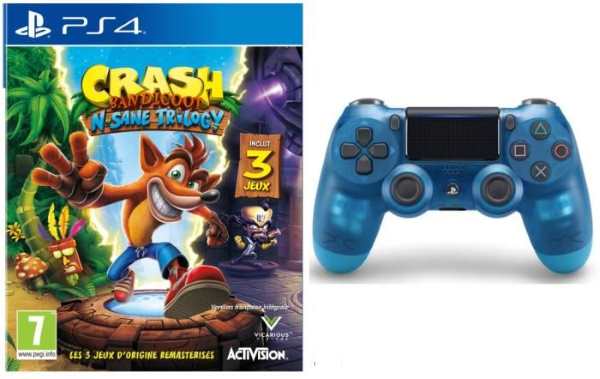 Le pack Crash Bandicoot N.Sane Trilogy et la manette PS4 à moins de 65 € sur Cdiscount
