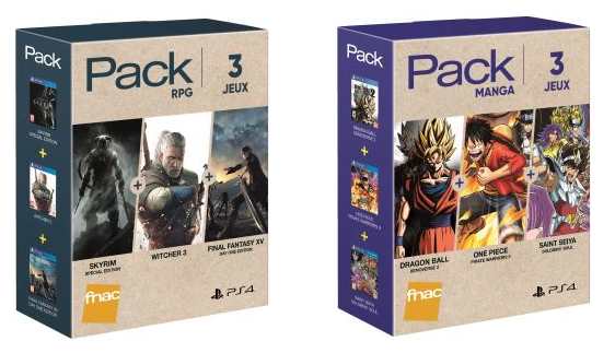 Packs de 3 jeux de PS4 à partir de 39,99 € sur la Fnac